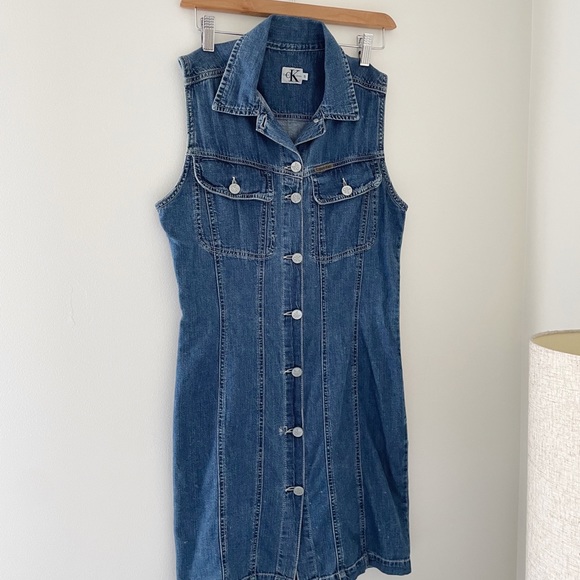 Vintage Calvin Klein Denim Dress - Picture 1 of 11